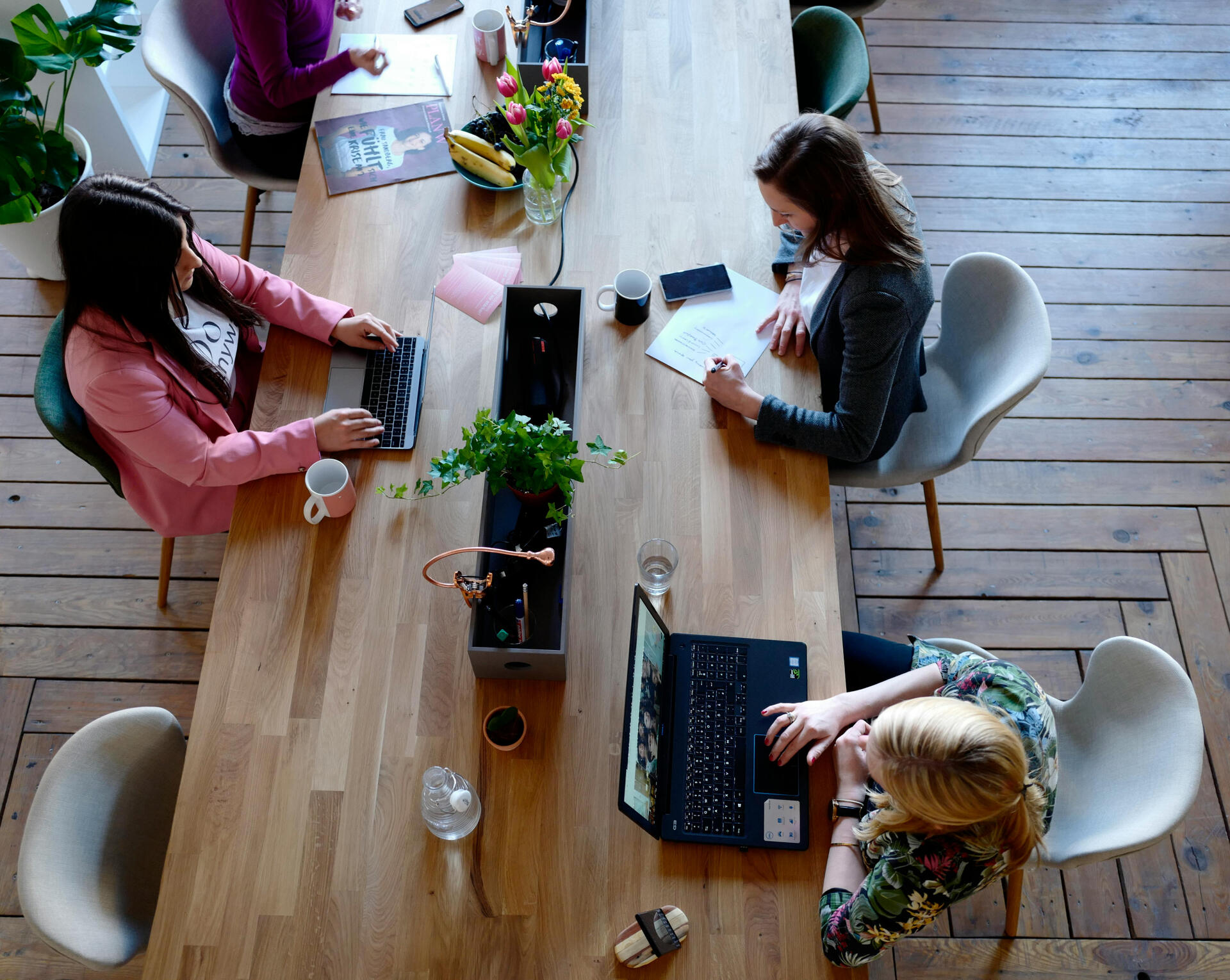 image of people working w/ computers